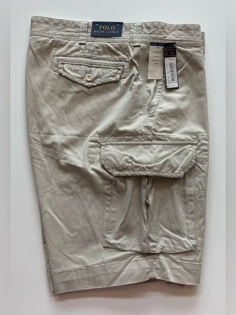 NWT Polo Ralph Lauren Men’s 48 Classic Polo Cargo Shorts Light Khaki Chino